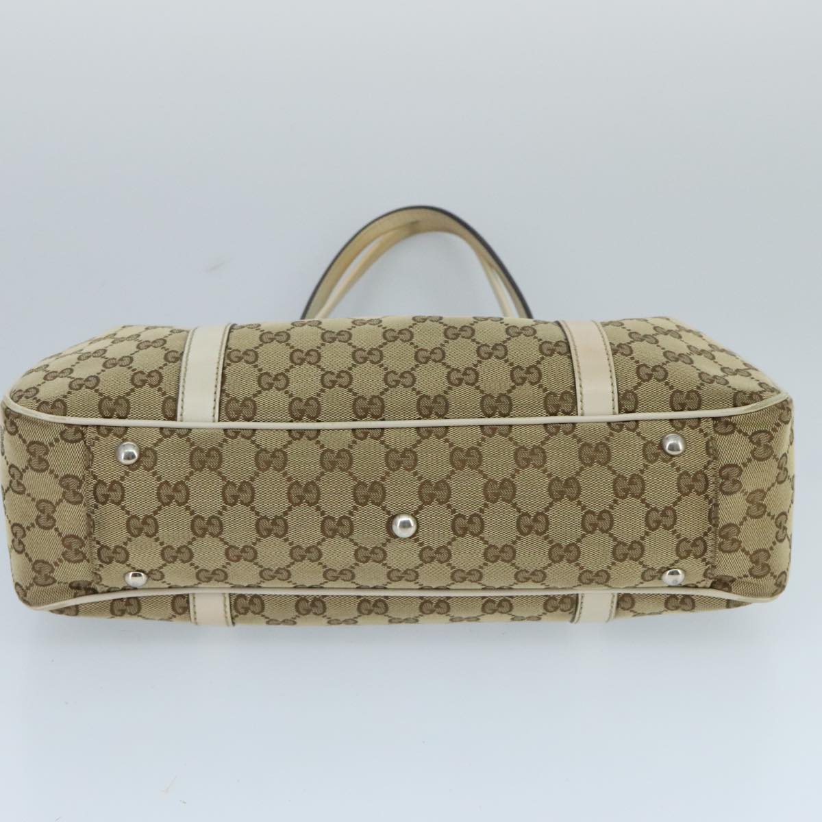 GUCCI GG Canvas GG Twins Tote Bag Beige Gold 232957  ep6314