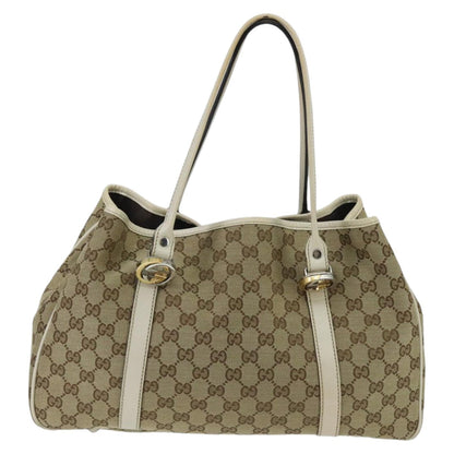 GUCCI GG Canvas GG Twins Tote Bag Beige Gold 232957  ep6314
