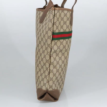 GUCCI GG Supreme Web Sherry Line Interlocking Tote Bag PVC Beige  ep6353