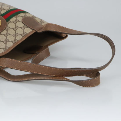 GUCCI GG Supreme Web Sherry Line Interlocking Tote Bag PVC Beige  ep6353