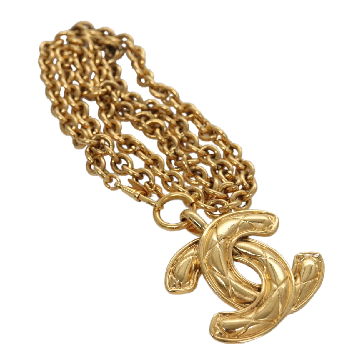 CHANEL Necklace metal Gold CC ep6760