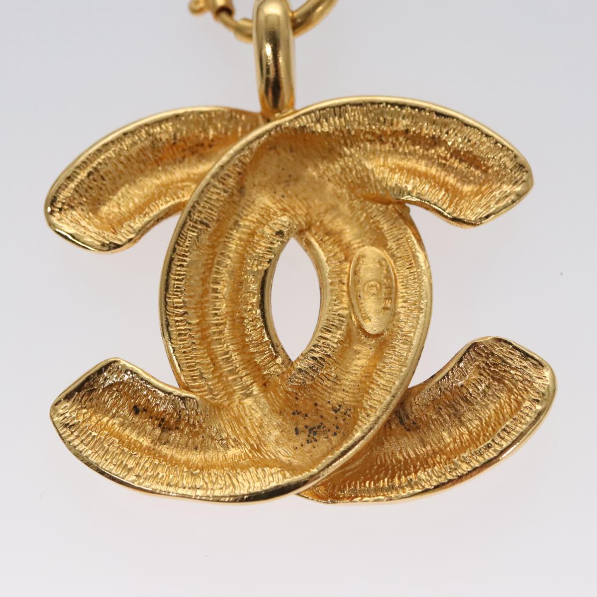 CHANEL Necklace metal Gold CC ep6760