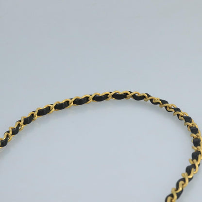 CHANEL Mini Matelasse Chain Shoulder Bag Lamb Skin Black Gold CC ep7176
