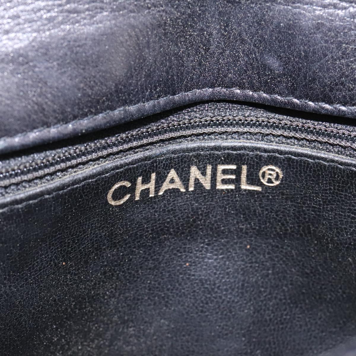 CHANEL Matelasse Chain Waist bag Lamb Skin Black Gold CC ep7397