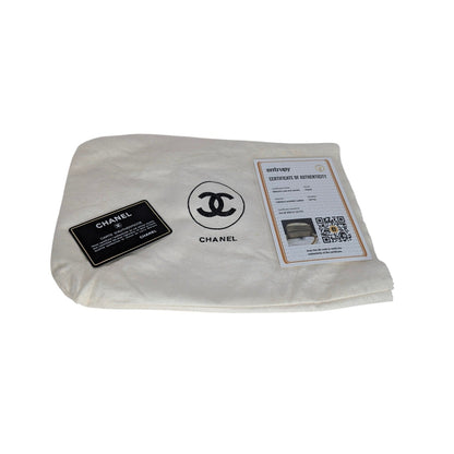 Chanel Vintage Cream Quilted Front Pocket Camera Tassel Bag