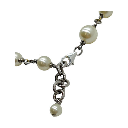 Chanel Vintage Pearl Charm Choker Necklace