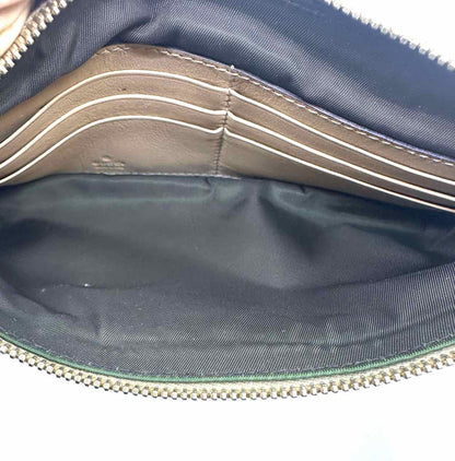GUCCI Brown Canvas, Leather LOGO Wristlet