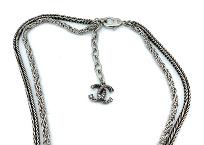 CHANEL 2017 Strass CC Paris-Cosmopolite Tassel Necklace