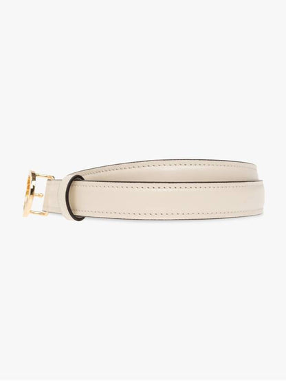 Gucci Blondie Thin Leather Belt White