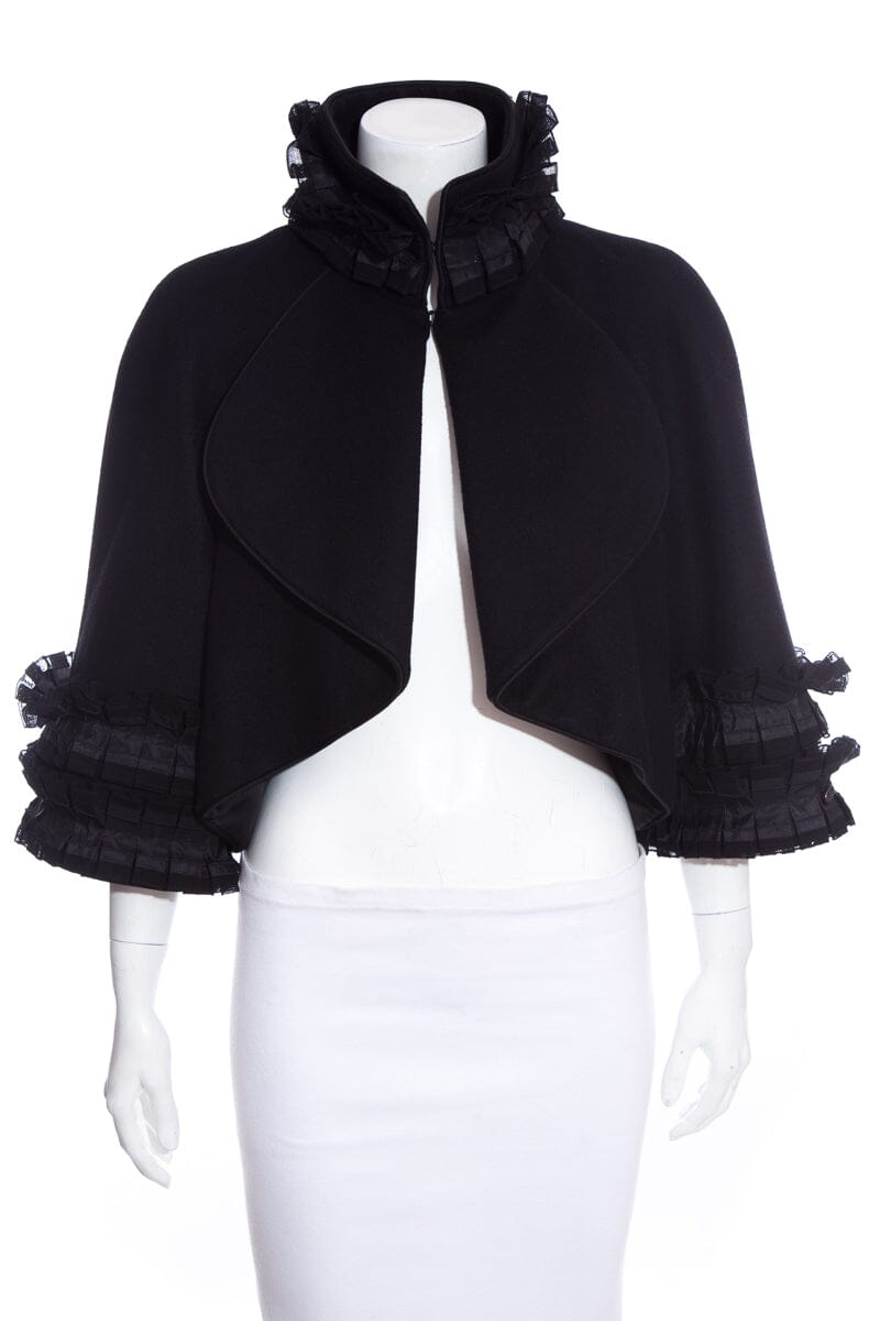 Chanel 2015 Salzburg Collection Black Cashmere Jacket SZ 38