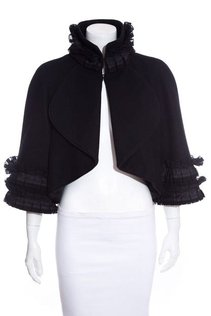 Chanel 2015 Salzburg Collection Black Cashmere Jacket SZ 38