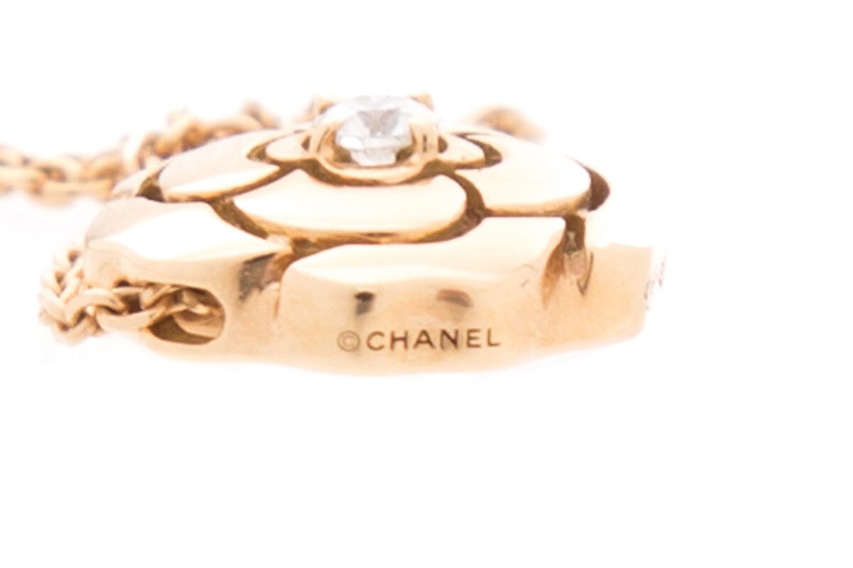 Chanel "2023" Cam Extrait De Camelia 18k Gold Necklace