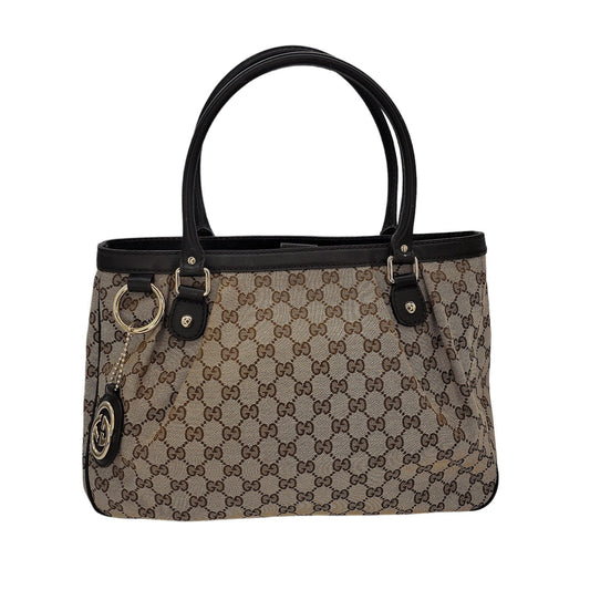 Gucci Brown GG Canvas Medium Sukey Tote Bag