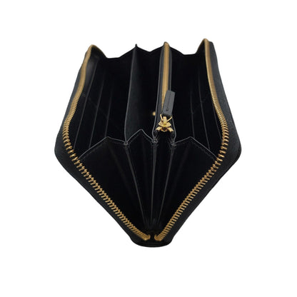Gucci Black Calfskin 1955 Horsebit Long Wallet