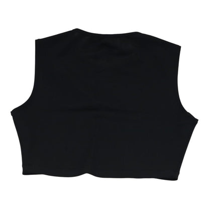CHANEL Tank Top Silk Black CC FF0061