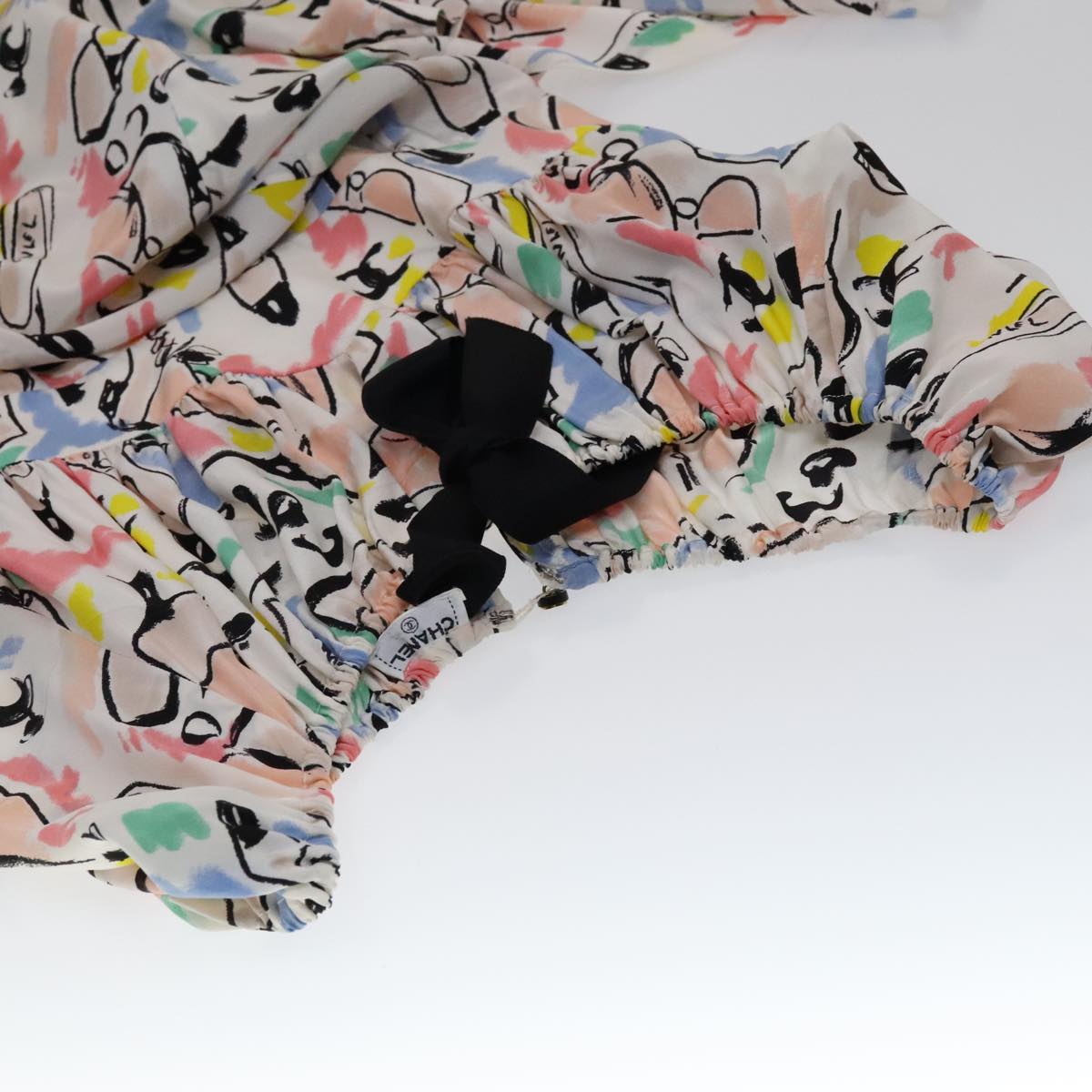 CHANEL One Piece Silk Multicolor CC FF0253