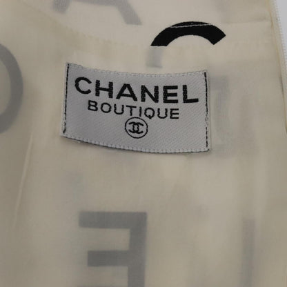 CHANEL One Piece Silk White CC FF0439