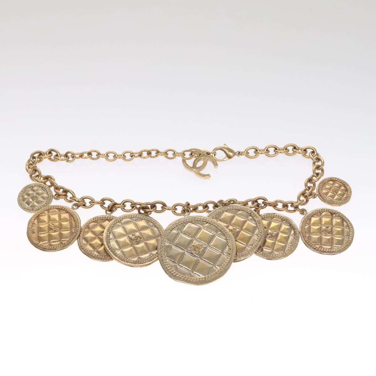 CHANEL Necklace metal Gold CC FF0709A