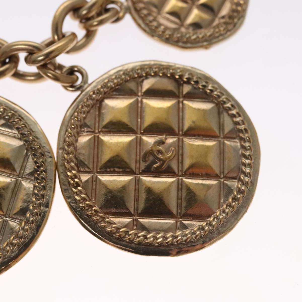 CHANEL Necklace metal Gold CC FF0709A