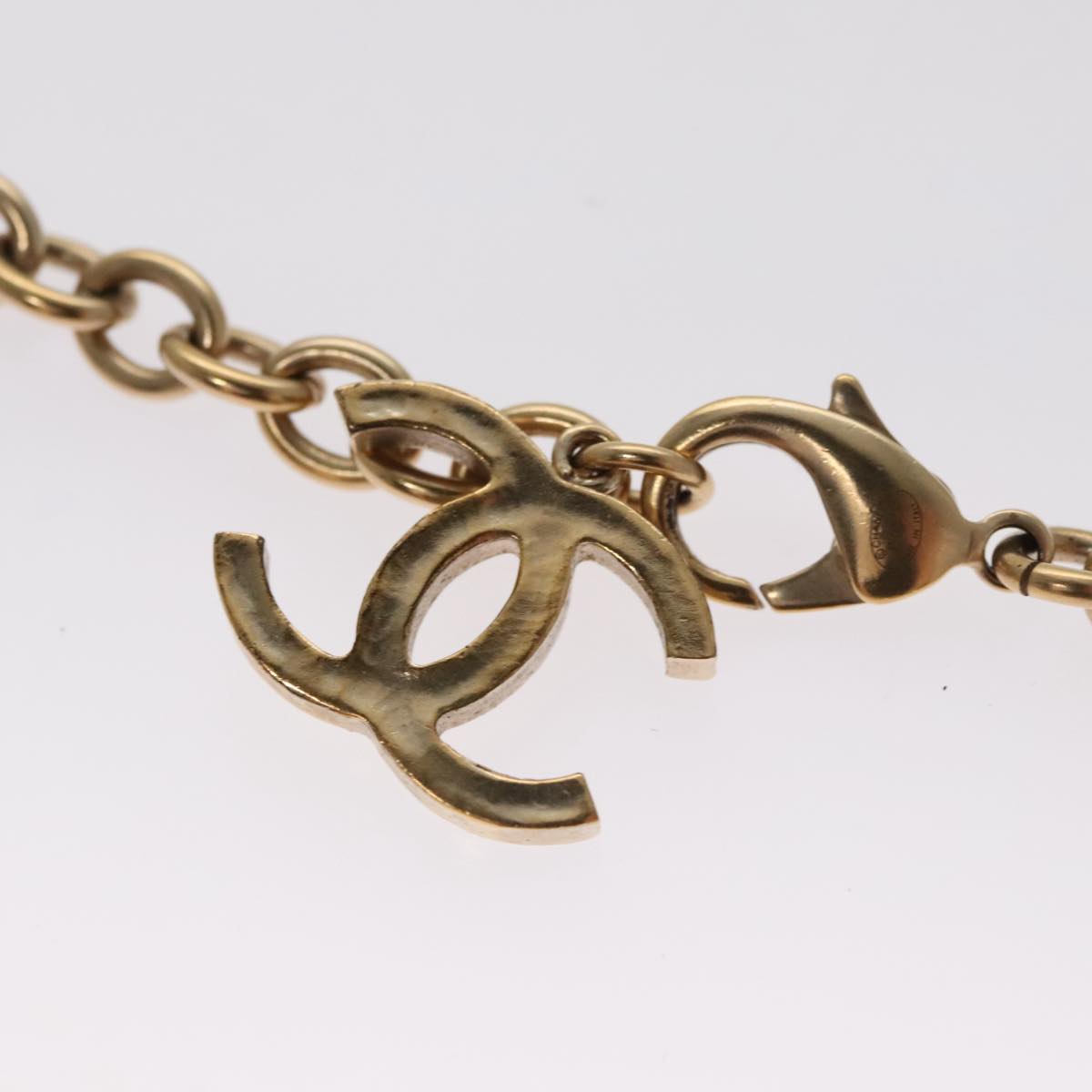 CHANEL Necklace metal Gold CC FF0709A