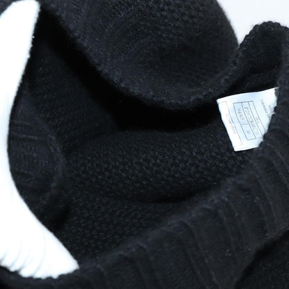 CHANEL Sweater Wool 36 Black CC FF1105