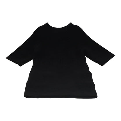 CHANEL Sweater Wool 36 Black CC FF1105