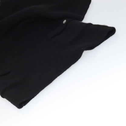 CHANEL Sweater Wool 36 Black CC FF1105
