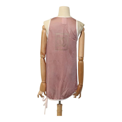 CHANEL Mesh Tank Top Polyester Pink CC FF1401