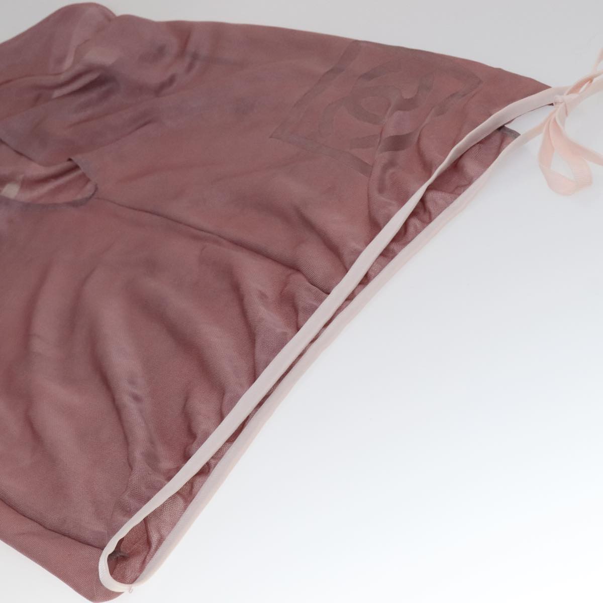 CHANEL Mesh Tank Top Polyester Pink CC FF1401