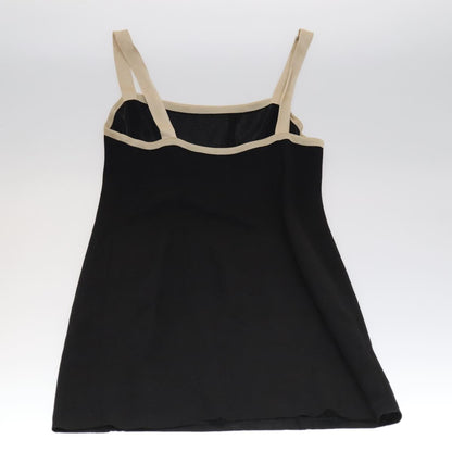 CHANEL Cardigan & Dress Set Wool Beige Black CC FF1462