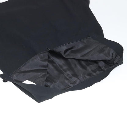 CHANEL Skirt Wool Black CC FF1637