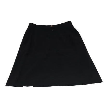 CHANEL Skirt Wool Black CC FF1637