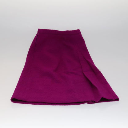 CHANEL Setup Skirt Jacket Wool Purple D-TK-9064 CC FF2565
