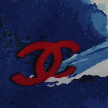 CHANEL Surfline Tank Top Cotton Blue CC FF2625