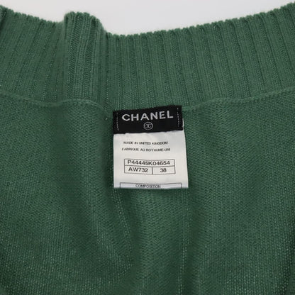 CHANEL Sweater Wool 36 Black CC FF2670