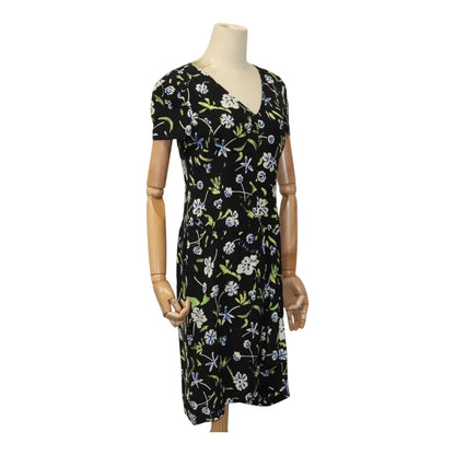 CHANEL One Piece Silk Black CC FF2883