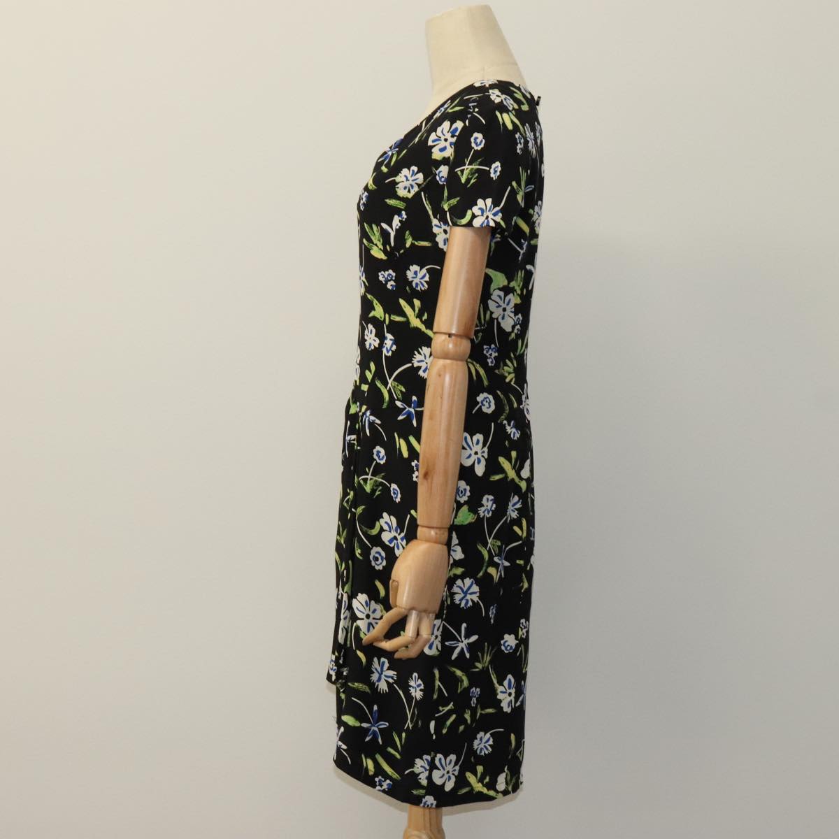 CHANEL One Piece Silk Black CC FF2883