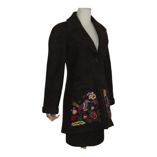 CHANEL Setup Skirt Jacket Wool Brown C-TK-5914 CC FF3295