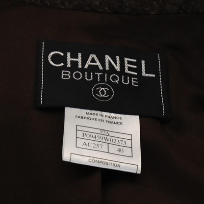 CHANEL Setup Skirt Jacket Wool Brown C-TK-5914 CC FF3295
