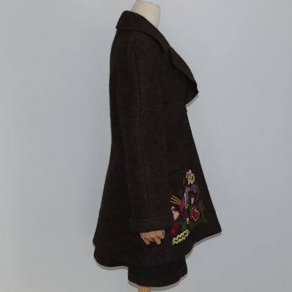 CHANEL Setup Skirt Jacket Wool Brown C-TK-5914 CC FF3295
