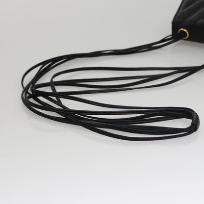 CHANEL Shoulder Bag Lamb Skin Black Gold CC FF3402