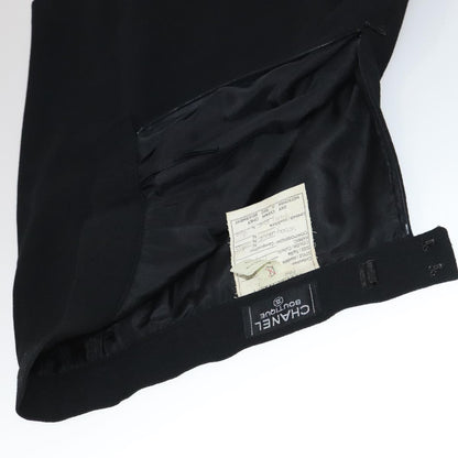 CHANEL Skirt Wool Black CC FF3749