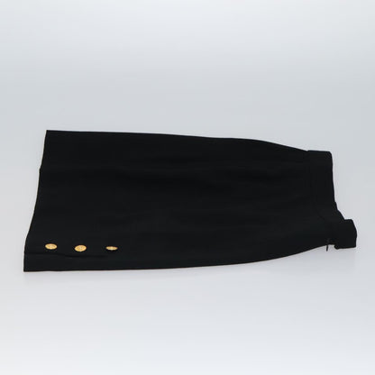 CHANEL Skirt Wool Black CC FF3749
