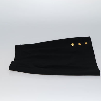 CHANEL Skirt Wool Black CC FF3749