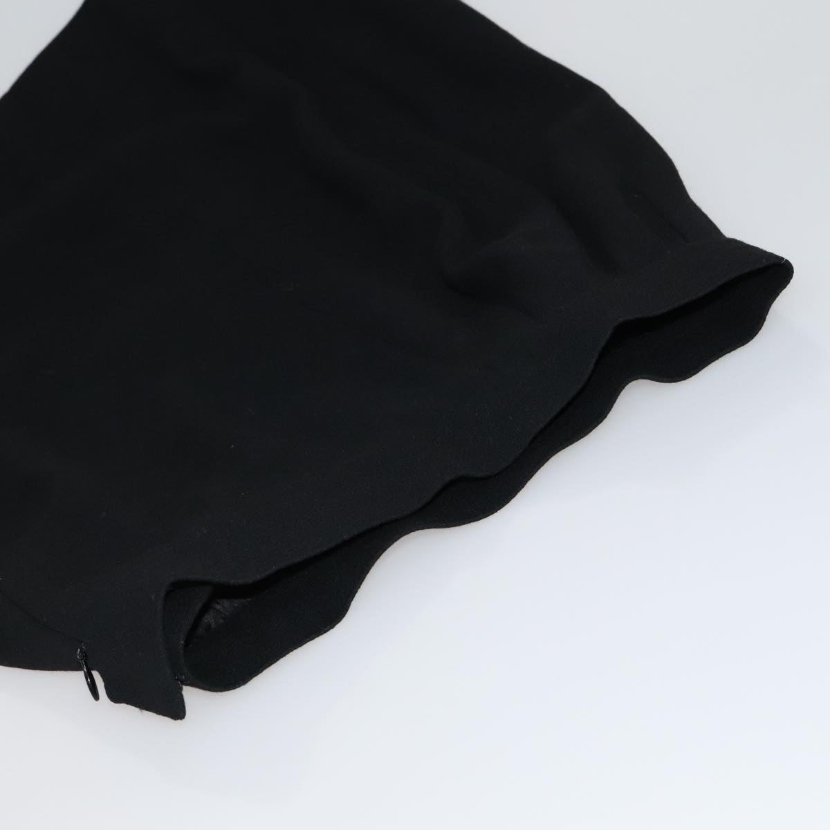 CHANEL Skirt Wool Black CC FF3749