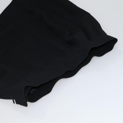 CHANEL Skirt Wool Black CC FF3749