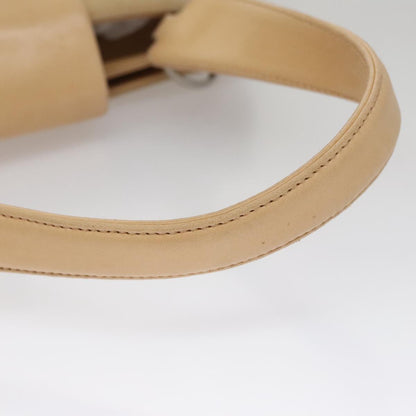 CHANEL Choco Bar line Shoulder Bag Suede Beige CC FF4152