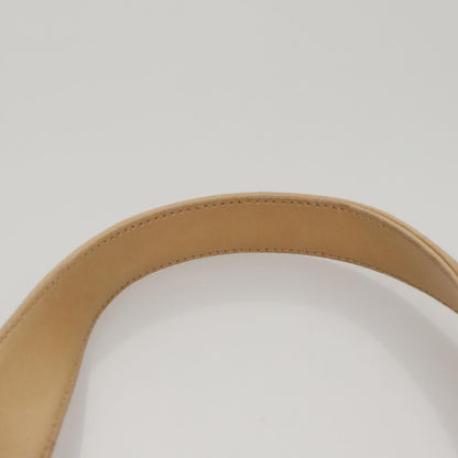 CHANEL Choco Bar line Shoulder Bag Suede Beige CC FF4152