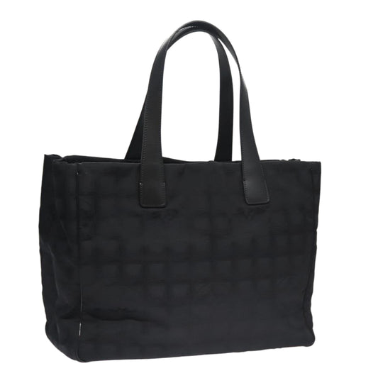 CHANEL New Travel line Tote Bag Nylon Black CC FF4204