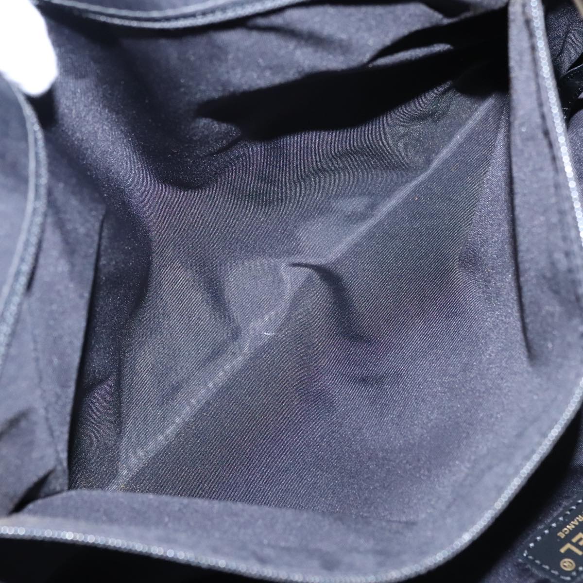 CHANEL New Travel line Tote Bag Nylon Black CC FF4204